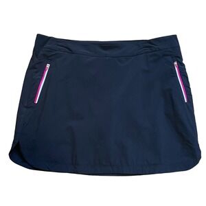 Slazenger Black Pink Zipper Pull On Golf Skort